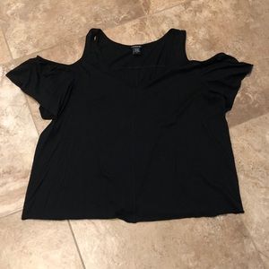 Black Cold-Shoulder Shirt